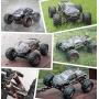 Hosim Large Size 1:10 Scale High Speed 30MPH 4WD 2.4Ghz Remote Control Truck Upgraded 9125 Waterproof RC Offroad Car Boys Electric Monster Truck for Kids and Adults| 2 Batteries | 6 Oil Filled Shocks|