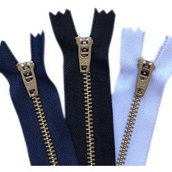 Over Kleshas Jeans Metal Zipper (6 Zippers/Pack= Navy 2, Black 2, White 2) 4'',5'',6'',7'' (5'')