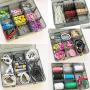 Upgrade 2 Pack Plastic Storage Organizer Box, Storage Container, Jewelry Organizer, Parts Storage Box with Dividers for Crafts, Beads, Buttons, Ornaments, Metal Parts, and More (9 Grids 2 Pack)