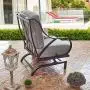 Top Space Rocking Motion Patio Chair Outdoor Deep Seating Club Chair Metal Furniture Set with Soft Cushion Sturdy Metal Frame Furniture for Garden Yard Lawn Poolside (1PCS, Grey) Top Space Rocking Motion Patio Chair Outdoor Deep Seating Club Chair Metal Furniture Set with Soft Cushion Sturdy Metal Frame Furniture for Garden Yard Lawn Poolside (1PCS, Grey)