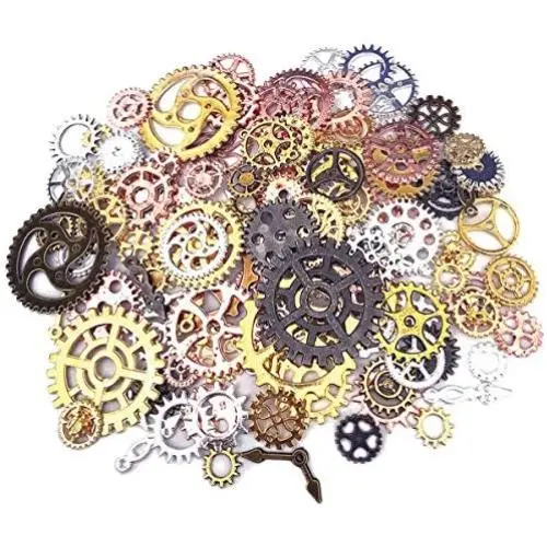 200 Gram Antique Metal Steampunk Gears Charms DIY Pendant Clock Watch Wheel Gear Cog for Jewelry Making 200 Gram Antique Metal Steampunk Gears Charms DIY Pendant Clock Watch Wheel Gear Cog for Jewelry Making