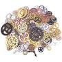 200 Gram Antique Metal Steampunk Gears Charms DIY Pendant Clock Watch Wheel Gear Cog for Jewelry Making