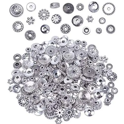 100 Gram Bali Style Antique Tibetan Silver Findings Jewelry Making DIY Metal Alloy Spacer Beads Deluxe New Mix 200-260pcs 100 Gram Bali Style Antique Tibetan Silver Findings Jewelry Making DIY Metal Alloy Spacer Beads Deluxe New Mix 200-260pcs