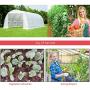 MELLCOM 20 x 10 x 7 Greenhouse Large Gardening Plant Hot House Portable Walking in Tunnel Tent, White