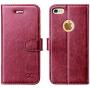 OCASE iPhone 6S Case [Free Screen Protector Included] Leather Wallet Flip Case for iPhone 6 / 6S Devices - Burgundy