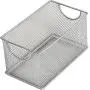 YBM HOME Household Wire Mesh Metal Steel Storage Basket Organizer, Open Bin Shelf Organizer for Kitchen, Cabinet, Pantry, Fruit and Vegetables (1-Unit, 7.75x4.3x4.3) 2302s