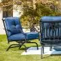 Patio Festival 4 Pices Patio Furniture Conversation Set,Metal Outdoor Furniture Set w/All Weather Cushioned Loveseat,Poolside Lawn Chairs,Coffee Table