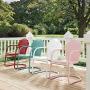 Crosley Tulip 2 Piece Chair Set Pastel Blue Satin