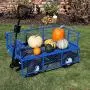 Sunnydaze Utility Steel Dump Garden Cart, Outdoor Lawn Wagon with Removable Sides, Heavy-Duty 660 Pound Capacity, Blue Sunnydaze Utility Steel Dump Garden Cart, Outdoor Lawn Wagon with Removable Sides, Heavy-Duty 660 Pound Capacity, Blue
