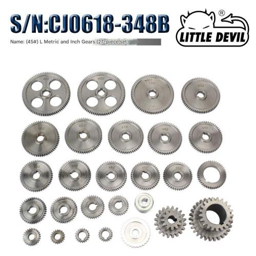 CJ0618 La Spindle Metal Fixed Double Gear Cutting Gear Exchange Gear Motor Synchronization