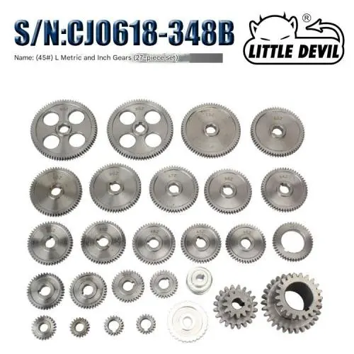 CJ0618 La Spindle Metal Fixed Double Gear Cutting Gear Exchange Gear Motor Synchronization