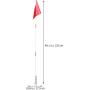 Bike Flag High Visibility 2 Sets Cycling Handlebar Flag Safety Flag with Heavy Duty Fiberglass Flag Pole and Bracket Height Adjustable