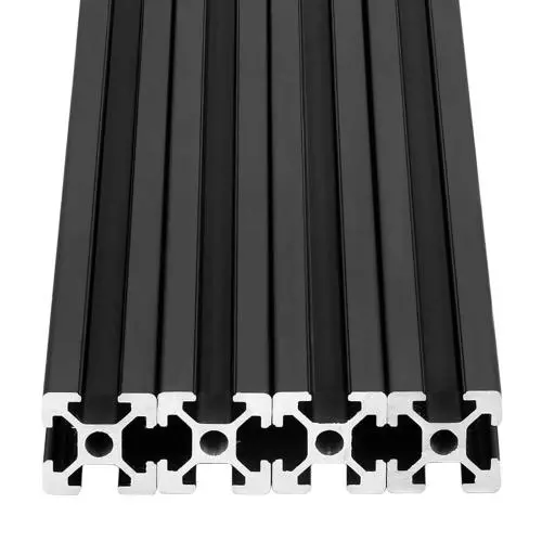 4pcs 400mm T Slot 2020 Aluminum Extrusion European Standard Anodized Linear Rail for 3D Printer Parts and CNC DIY Black(15.75inch) 4pcs 400mm T Slot 2020 Aluminum Extrusion European Standard Anodized Linear Rail for 3D Printer Parts and CNC DIY Black(15.75inch)