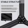 4pcs 1000mm T Slot 2020 Aluminum Extrusion European Standard Anodized Linear Rail for 3D Printer Parts and CNC DIY Black