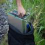 ASR Outdoor Deluxe 50 inches Aluminum Folding Sluice Box Gold Panning Backpack Kit, Black
