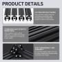 4pcs 1000mm T Slot 2020 Aluminum Extrusion European Standard Anodized Linear Rail for 3D Printer Parts and CNC DIY Black