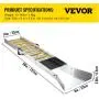 VEVOR Folding Aluminum Alloy Sluice Box, Compact 50 inches