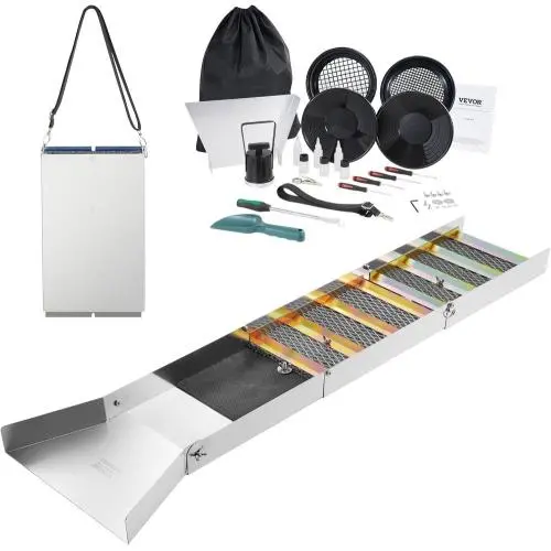 VEVOR Complete Sluice Box Gold Panning Kit, 50 inches VEVOR Complete Sluice Box Gold Panning Kit, 50 inches