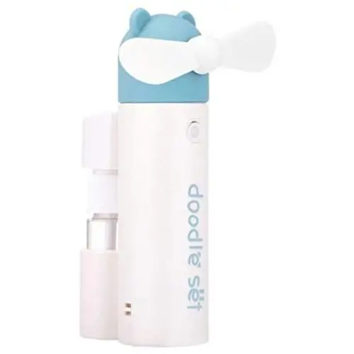 KOODER Handheld Fan, Mini Fan,Portable Misting Fan, USB Rechargeable Fan. 1200mAh Battery Operated for 6 Hrs Continuous Work. (Blue) KOODER Handheld Fan, Mini Fan,Portable Misting Fan, USB Rechargeable Fan. 1200mAh Battery Operated for 6 Hrs Continuous Work. (Blue)