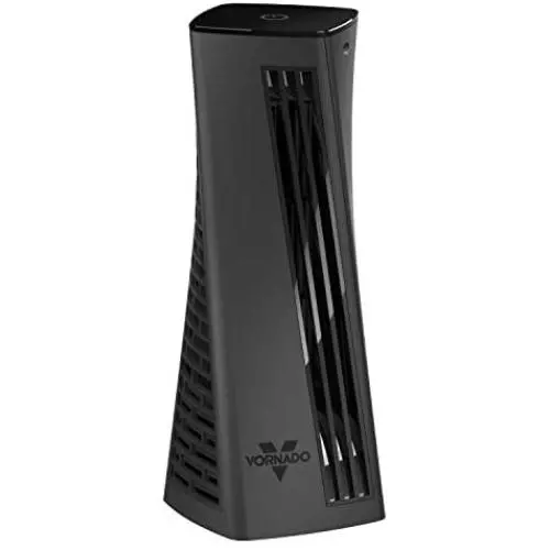 Vornado HELIX1 Personal Tower Fan with 3 Speed Settings, Touch Controls, Small Footprint, Black