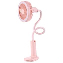 Portable Fan, Clip-on Baby Stroller With Light Adjustable Fan, USB Power Supply Adjustable 360¡ãRotating Mini Personal Fan, Home Office Outdoor Travel Fan.