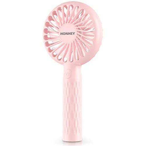 HonHey Handheld Fan, Super Mini Personal Fan With Rechargeable Battery Operated And 3 Adjustable Speed, Portable Hand Held Fan For Girls Women Kids Outdoor Travelling Or Indoor Office Home Eyelash Fan