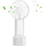 Mini Handheld Fan ,Portable Fan,Speed Adjustable Desk Fan with USB Rechargeable Battery Operated, Cooling Hanging Fan (white)