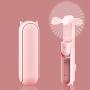 2021 Upgraded Pocket Handheld Fan,Portable USB Rechargeable Mini Fan,Battery Operated Foldable Fan , Adjustable Enhanced Airflow Strong Wind Fan , Cute Mode Desk Fan for Home Sports Outdoor Travel (pink)