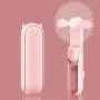 2021 Upgraded Pocket Handheld Fan,Portable USB Rechargeable Mini Fan,Battery Operated Foldable Fan , Adjustable Enhanced Airflow Strong Wind Fan , Cute Mode Desk Fan for Home Sports Outdoor Travel (pink)