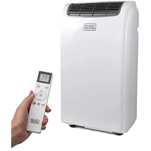 BLACK+DECKER BPT06WTB Portable Air Conditioner with Remote Control, 6,000 BTU SACC/CEC (10,000 BTU ASHRAE), Cools Up to 250 Square Feet, White