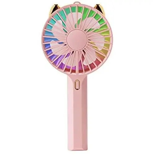 Mini Fan Portable Small Fan, 3 in 1 Handheld Fan with 7 Colors LED Night Lights, 3 Adjustable Speeds, Rechargeable Battery Operated Fan for Kids, Girls and Women Outdoors or Home Office Use. Mini Fan Portable Small Fan, 3 in 1 Handheld Fan with 7 Colors LED Night Lights, 3 Adjustable Speeds, Rechargeable Battery Operated Fan for Kids, Girls and Women Outdoors or Home Office Use.
