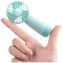 MISSUE Mini Handheld Fan, Portable Battery Operated Fan with Lanyard, Personal Pocket Fan with 3000mAh Rechargeable Battery, 5-10 Hrs Running Time, Green