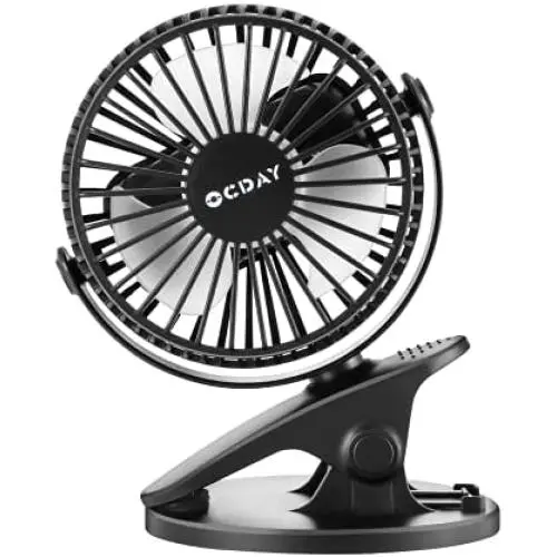 Clip on Fan, OCDAY Mini Portable Fan, Small Desk Fan Stroller Fan with 3 Speeds 360°Rotation, USB/ Battery Operated Fan, Rechargeable Bed Fan, Quiet Personal Fan for Gym Office Kitchen Car Camping Clip on Fan, OCDAY Mini Portable Fan, Small Desk Fan Stroller Fan with 3 Speeds 360°Rotation, USB/ Battery Operated Fan, Rechargeable Bed Fan, Quiet Personal Fan for Gym Office Kitchen Car Camping