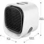 Portable Air Conditioner, Evaporative Personal Air Cooler Desk Fan, Rechargeable Mini AC with 3 Speeds, LED Light, Small Humidifier Fan for Home Office Bedroom Travel