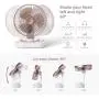 USB Mini Desk Fan,Portable Oscillating Fan with 4 Speeds,6.5-inch Adjustable Quiet Table Fan,Rechargeable Battery Operated Personal Fan for Home Office Bedroom Desktop Table
