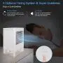 TAECCL Portable Air Conditioner Evaporative Air Cooler with Timer Humidifier Misting Fan Mini Air Conditioner Personal Cooler Desk Fan Battery Operated Rechargeable Cooling Fan for Room, Office