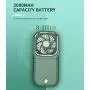 Portable Handheld Mini Fan, Digi Marker 5 in 1 Foldable USB Rechargeable Mini Fan ,3000 mAh Power Bank 3 Speeds Hanging Neck Cooling Fan (Green)