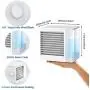 Portable Air Conditioner Fan, 3 in 1 Personal Air Cooler and Humidifier, Quiet USB Air Cooler Desk Fan with 2 Speeds and LED Light, Mini Purifier for Home Room Office
