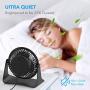 BESKAR USB Small Desk Fan - 6 Inch Portable Fans with 3 Speeds Strong Airflow, Quiet Operation and 360°Rotate, Personal Table Fan for Home,Office, Bedroom - 3.9 ft Cord