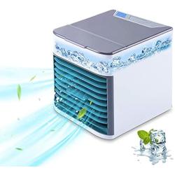 Personal Air Conditioner, Quiet USB Air Cooler with 3-Speed, Mini Air Conditioner with LED Light, Portable Air Conditioner for Small Room/Office/Dorm/Bedroom