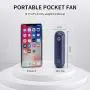 JISULIFE Pocket Handheld Fan, Mini Portable Hand Fan, Battery Operated 14-21 Working hours, USB Rechargeable Foldable Fan, Quiet Personal Fan with Power Bank, Flashlight for Indoor, Outdoor - Blue JISULIFE Pocket Handheld Fan, Mini Portable Hand Fan, Battery Operated 14-21 Working hours, USB Rechargeable Foldable Fan, Quiet Personal Fan with Power Bank, Flashlight for Indoor, Outdoor - Blue
