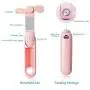 Handheld Mini Fan, 4 in 1 Rechargeable Small Portable Ventilador, Pocket Size Hand Fan Eye Massager for Women, Multi-function Folding Personal Desk Fan for Home Office Outdoor Travel