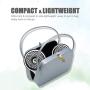 LETTON Portable Mini USB Fan Rechargeable Battery with 3 Speed LED Light for Home-Black