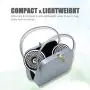 LETTON Portable Mini USB Fan Rechargeable Battery with 3 Speed LED Light for Home-Black
