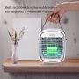 Portable Air Conditioner Fan, Rechargeable Personal Air Cooler with Handle, Cordless Evaporative Cooler, 3 Wind Speeds Mini Air Conditioner, USB Desk Fan Perfect for Home Office Small Room
