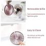 USB Mini Desk Fan,Portable Oscillating Fan with 4 Speeds,6.5-inch Adjustable Quiet Table Fan,Rechargeable Battery Operated Personal Fan for Home Office Bedroom Desktop Table