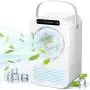 Personal Air Cooler, Portable Air Conditioner Fan, Evaporative Mini Cooler Desk Fans with 600ML Water Tank and 3 Speeds, Cooling Mist Humidifier with 8 Colors Night Light for Room/Office/Dorm/Bedroom Personal Air Cooler, Portable Air Conditioner Fan, Evaporative Mini Cooler Desk Fans with 600ML Water Tank and 3 Speeds, Cooling Mist Humidifier with 8 Colors Night Light for Room/Office/Dorm/Bedroom