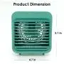 Personal Air Cooler Portable Air Conditioner Humidifier, 2-in-1 Mini Air Cooler, 3 Wind Speeds, Large Water Tank, Ultra Quiet Work, USB Table Fan for Home Bedroom Office Indoor Outdoor