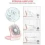HARZBEKE Handheld Fan, Small Personal Fan with 3 Speeds Ncke Rechargeable Portable Fan, Powerful Mini USB Outdoor Fan Quiet Small Desk Fan Free Angle, Good for Travel Home Office School Queue-PINK HARZBEKE Handheld Fan, Small Personal Fan with 3 Speeds Ncke Rechargeable Portable Fan, Powerful Mini USB Outdoor Fan Quiet Small Desk Fan Free Angle, Good for Travel Home Office School Queue-PINK