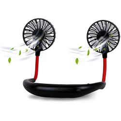 Portable USB Neck Fans,Mini Sport Fans，Hands Free 360° Free Rotation Neckband Fan,3 Speeds Adjustment with Foam Aroma for Personal Fan,wireless Fans Portable Rechargable for Jogging,Cycling,Traveling.